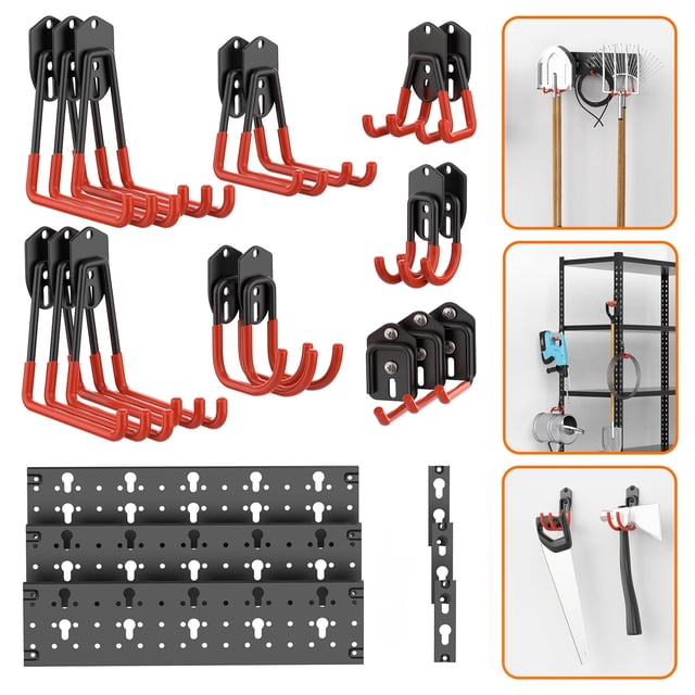 Juego organizador Torack para montaje en pared, 24 unidades, de Storage Hooks