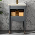 thumbnail image 5 of Clara 20" Single Bathroom Vanity with Porcelain Top - Gray, 5 of 10