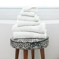 thumbnail image 3 of Noble Linens 6 Piece Farmhouse Cotton Bath Towel Set, White, 3 of 11