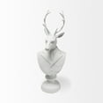 thumbnail image 2 of HomeRoots 392442 Resin Suited Deer Bust Decor Piece, White, 2 of 5
