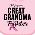 thumbnail image 4 of Inktastic Breast Cancer Awareness My Great Grandma is a Fighter Boys or Girls Baby Bib, 4 of 4