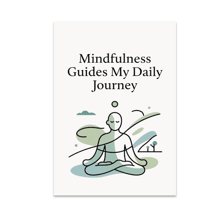 Mindfulness Guides My Daily Journey - Mindfulness Practitioners - 13x19 Poster Print