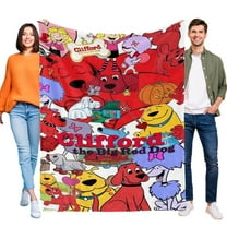 Clifford the Big Red Dog Blanket for Boys Girls Lightweight Kids Throw Blanket Cute Soft Blankets Flannel Plush Blankets Gifts 40x50in
