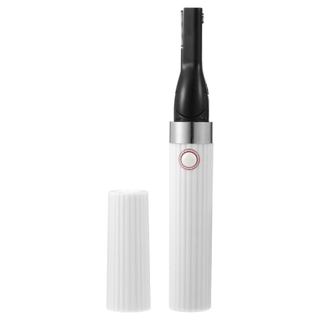 Unique Bargains Eyebrow Trimmer for Women Facial Hair Remover Painless Eyebrow Razor USB Rechargeable Hair Removal White
