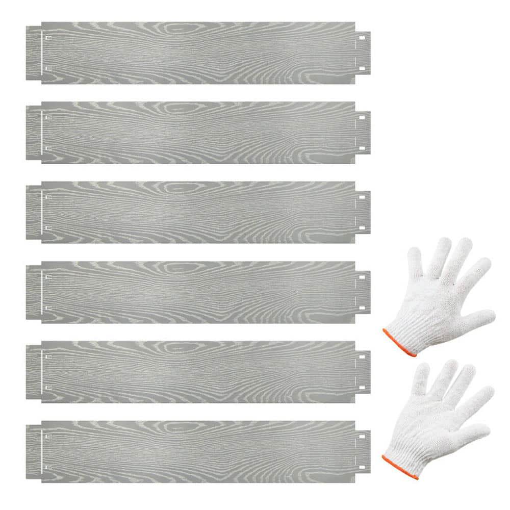 Yardi Yarda 6-Pack 20 FT Galvanized Metal Landscape Edging, Metal Garden Bed for Outdoor as Yard, Silver