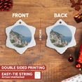 thumbnail image 3 of 3drose, Italy, Amalfi Coast, Landscape of Positano., 3 inch Snowflake Porcelain Ornament, 3 of 7