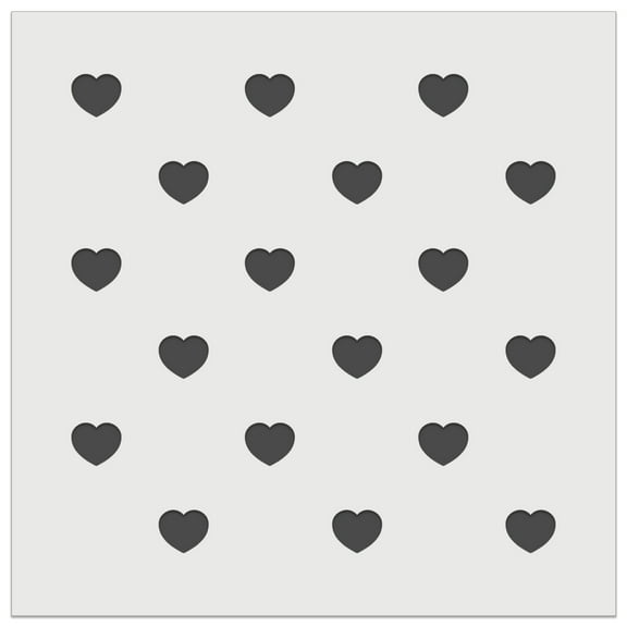 Hearts Polka Dots DIY Cookie Wall Craft Stencil - 5.5 Inch