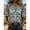 2, variant on Retro Women's Bohemian Print Blouse, Polyester V-Neck Button Down Shirt with Ruffle Puff Short Sleeves, Casual Western Summer Top for Daily Wear