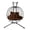 Brown, variant on CQSXDA Double Hanging Egg Chair With Stand, Hammock Swing Chair For Indoor Outdoor Use, Comfortable Cushioned Loveseat,Brown