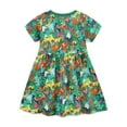 thumbnail image 3 of Emy Dola Little Girls 100% Cotton Short Sleeve Dress 2-8 Years Tollder Casual Summer Cartoon Dresses, 3 of 8