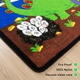 thumbnail image 4 of SAFECASTLE Dino Land Kids Educational Rug 4'4" x 5'6" – Dinosaur Alphabet & Numbers Learning Area Rug, Non-Slip Classroom Carpet for Playroom, Preschool, Nursery & Daycare, Durable Nylon Kids Rug, 4 of 7