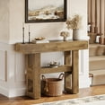 thumbnail image 5 of Tribesigns 41.34-Inch Farmhouse Console Table, 2-Tier Narrow Sofa Table Behind the Couch, Entryway Furniture with Storage Shelves for Living Room, Hallway, Foyer, Natural Brown, 5 of 9