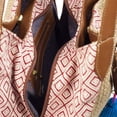 thumbnail image 5 of Bolso de dama AngeLozano Veronica tipo Hobo con Telar Rombos y Yute color Camel, 5 of 5