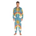 thumbnail image 3 of FORMRS Onesies Pajama for Adults Unisex Hoodie Winter Jumpsuit One Piece Sleepwear, Sizes S-2XL, Rainbow with Stars, 3 of 7