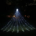 thumbnail image 1 of Decoraciones navideñas para exteriores, luces LED en cascada de 3,5 m con forma de estrella navideña, cadena de luces para árbol de Navidad, hogar, fiesta, jardín y dormitorio., 1 of 5