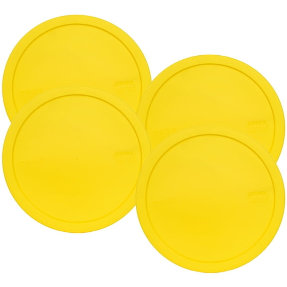 Pyrex 325-PC Yellow Plastic Storage Replacement Lid Covers (4-Pack)