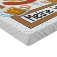 thumbnail image 2 of Ambesonne Emoji Fitted Sheet, Oktoberfest Food and Smile, California King, Off White Pale Taupe, 2 of 3