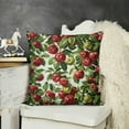 thumbnail image 2 of SHANXI Throw Pillow , Red s and Green Leaves Garden Harvest Eating Clean Theme Print, Decorative 18x18in, 2 of 5