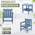 thumbnail image 3 of SERWALL 6 Piece Patio Furniture Set,HDPE Outdoor Furniture Bistro Set with Coffee Table for the Patio,Navy, 3 of 9