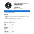 thumbnail image 2 of Wheel - Compatible with 2013 - 2019 Dodge Grand Caravan 2014 2015 2016 2017 2018, 2 of 2