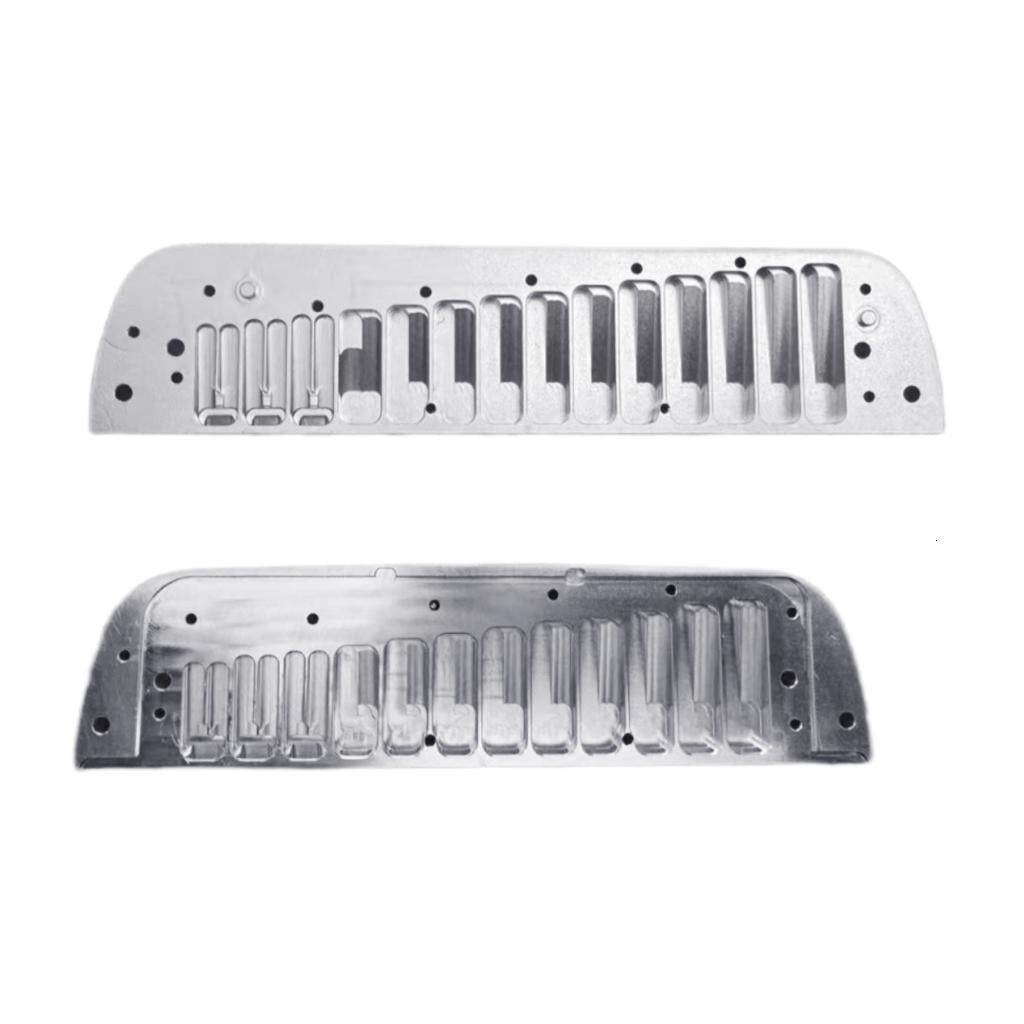 Yihuala Aluminum Smooth C Harmonica Metal Comb Harmonica Mouth Organ Musical Instrument Part for Stage