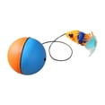 thumbnail image 1 of Juguete de plumas Yinane para gatos interactivo azul y naranja con puerta colgante, 1 of 8