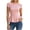 Pink, variant on Pearl Beaded Trim Short Sleeve Fitted Peplum Waist Flare Top Solid Structured Casual Blouse for Women Spring Summer Daily Party Wear S-XXL