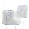 thumbnail image 4 of Juebong Christmas Toddler Shoes Baby Girls Cute Bowknot Boots Baby Soft Cotton Shoes Winter Warm Shoes,White,4.5, 4 of 5