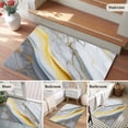 thumbnail image 5 of Rectangle Area Rugs 2 x 3 Ft, Grey Marble Non-Slip Residential Carpet, Modern Abstract Gold Ombre Aesthetic Art Indoor Crawling Mats Runner Rugs for Living Room/Dining Room/Bedroom, 5 of 8