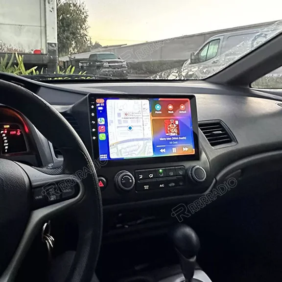 10" Android 15 Car Stereo for Honda Civic 2006-2011, 2 64GB, IPS Touchscreen, Wireless CarPlay & Android Auto, Built-in GPS, AHD Backup Camera, SWC, WiFi/Bluetooth