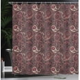 thumbnail image 3 of Ambesonne Paisley Shower Curtain, Vintage Leaf Flower Motif, 69"Wx75"L, Pale Chocolate, 3 of 4