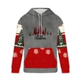 thumbnail image 4 of Sudadera con capucha para hombre, informal, con cordón, estampado navideño, deportiva, blusa de poliéster, 4 of 4