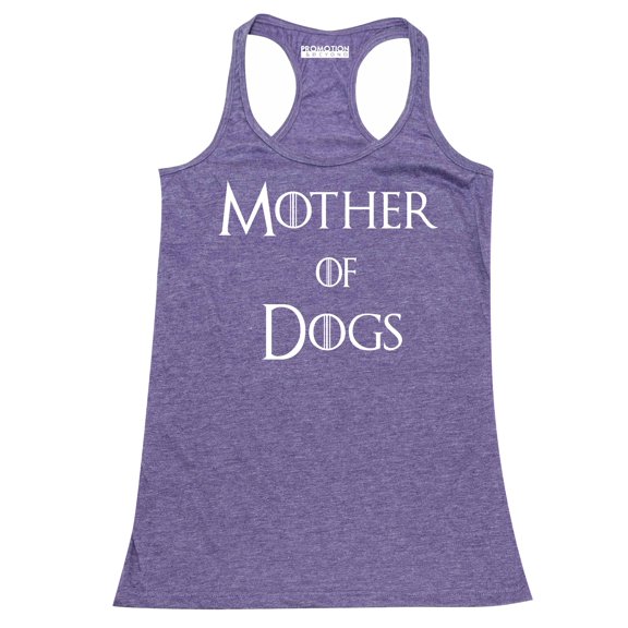 P&B Mother of Dogs Funny Women's Tank Top, Heather Purple, XL