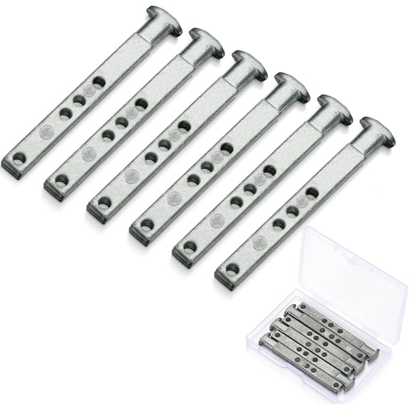 6 pieces of 4-hole die-cast T-shaped shaft rod metal window shaft rod durable household replacement accessories 3 inches