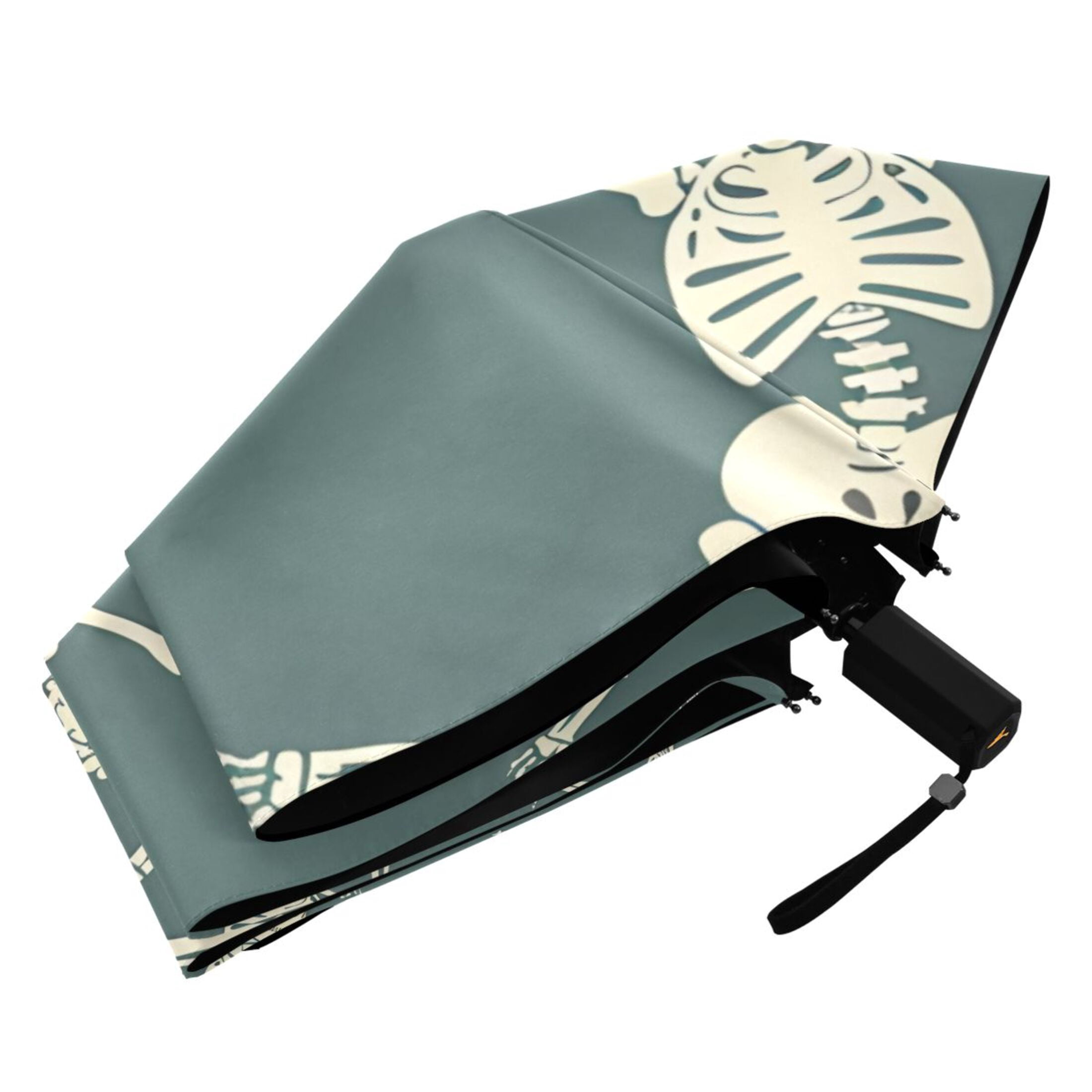 ALAZA Many Skeleton Dancing UPF 50+ Compact Folding Umbrella for Rain Travel Umbrella Packable