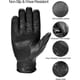 thumbnail image 3 of Guantes de piel de cabra para moto, protección para hombre, de cuero para moto, dedos completos, para todas las estaciones, talla 2XL, 3 of 4