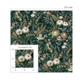 thumbnail image 4 of NextWall  Vintage Floral Peel and Stick Wallpaper 20.5 in. W x 18 ft. L - Forest Green, 4 of 8