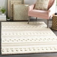 thumbnail image 4 of Hauteloom Knapp Wool Living Room, Bedroom Area Rug - Bohemian/Global - Pale Pink, Cream, Ivory - 3' x 5', 4 of 8