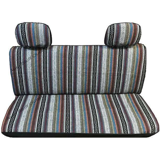 4 Pc Universal Baja Inca Saddle Mexican Blanket Bench Seat Cover