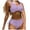 Purple, variant on Ohufall Bikinis for Women High Waisted Bikini Sets Swimsuit V Neck Drawstring Tie Side Bottom Two Piece Bathing Suit