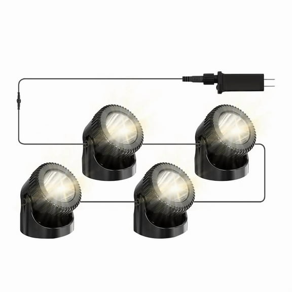 Underwater Pond Lights with Timer, 3200K Warm White Submersible LED Fountain Lights with Waterproof, Warm Light US Plug