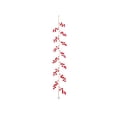 thumbnail image 2 of Artificial Christmas Berry Rattan Decorative Wrapping 1 Meter - Plastic Indoor Holiday Decor with Berry Clusters for Mantels, Windows and Doorways Red, 2 of 6