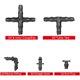 thumbnail image 2 of Tubería de riego mejorada con conector universal, accesorios en T para riego por goteo, 200 piezas de plásticos de ingeniería, fácil instalación sin herramientas ni pegamento, material duradero, 2 of 5
