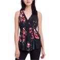 thumbnail image 1 of Free People Womens Back To Basic Wrap Blouse, Black, Medium, 1 of 3