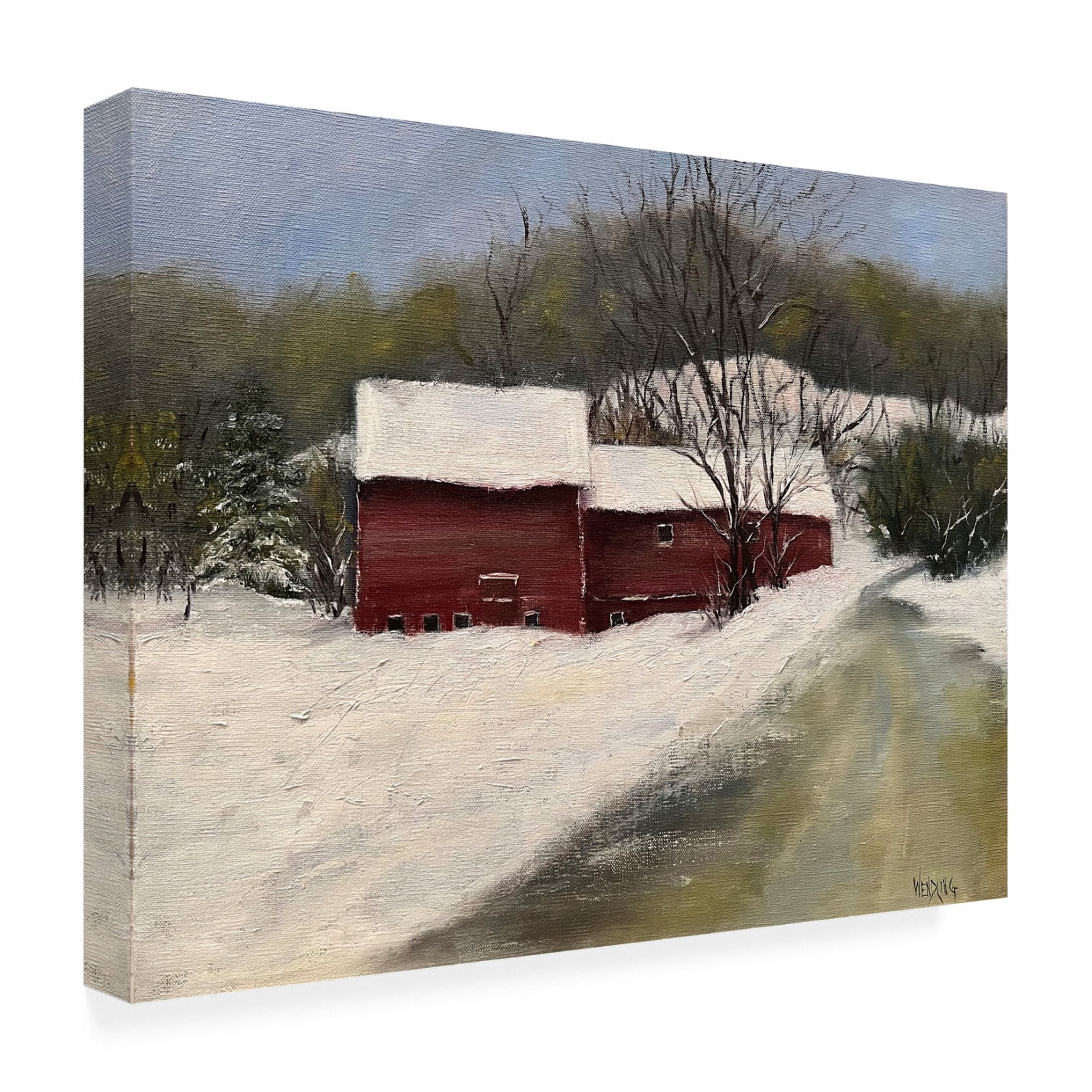 Trademark Fine Art Marilyn Wendling  Winter Homestead II Canvas Wall Art