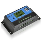 Boyijia LCD 12/24V 10/20/30A Contrôleur de Charge Solaire Régulateur Intelligent PWM Minuterie USB