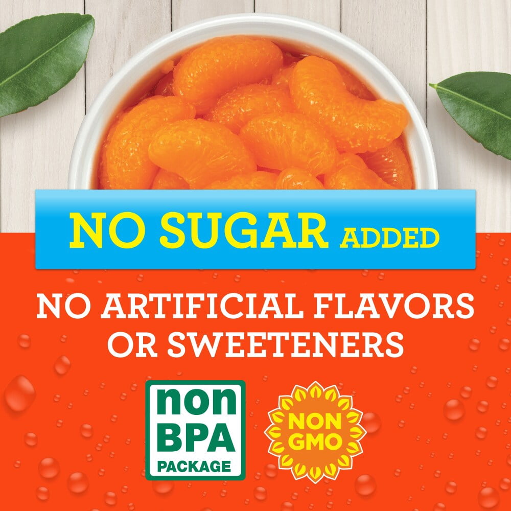 Kroger Mandarin Orange Cups No Sugar Added 4 ct / 4 oz - 3 Pack