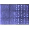 thumbnail image 1 of Ahgly Company Machine Washable Indoor Rectangle Solid Blue Modern Area Rugs, 2' x 5', 1 of 4