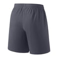 thumbnail image 5 of Ceisia Men's Solid Color Quick-Dry Sports Shorts with Elastic Waist Drawstring Zippered Pockets Nylon Casual Fitness Bottoms Dark Gray Gifts for Father 4X, 5 of 8