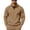 Camel, variant on Men's Long Sleeve Quarter Zip Pullover Lined Mock Neck Sweatshirt Color Block Elbow Patch Casual Top Big Tall Relaxed Fit Warm Thermal for Fall Winter Daily Fashion Wear Light Gray M